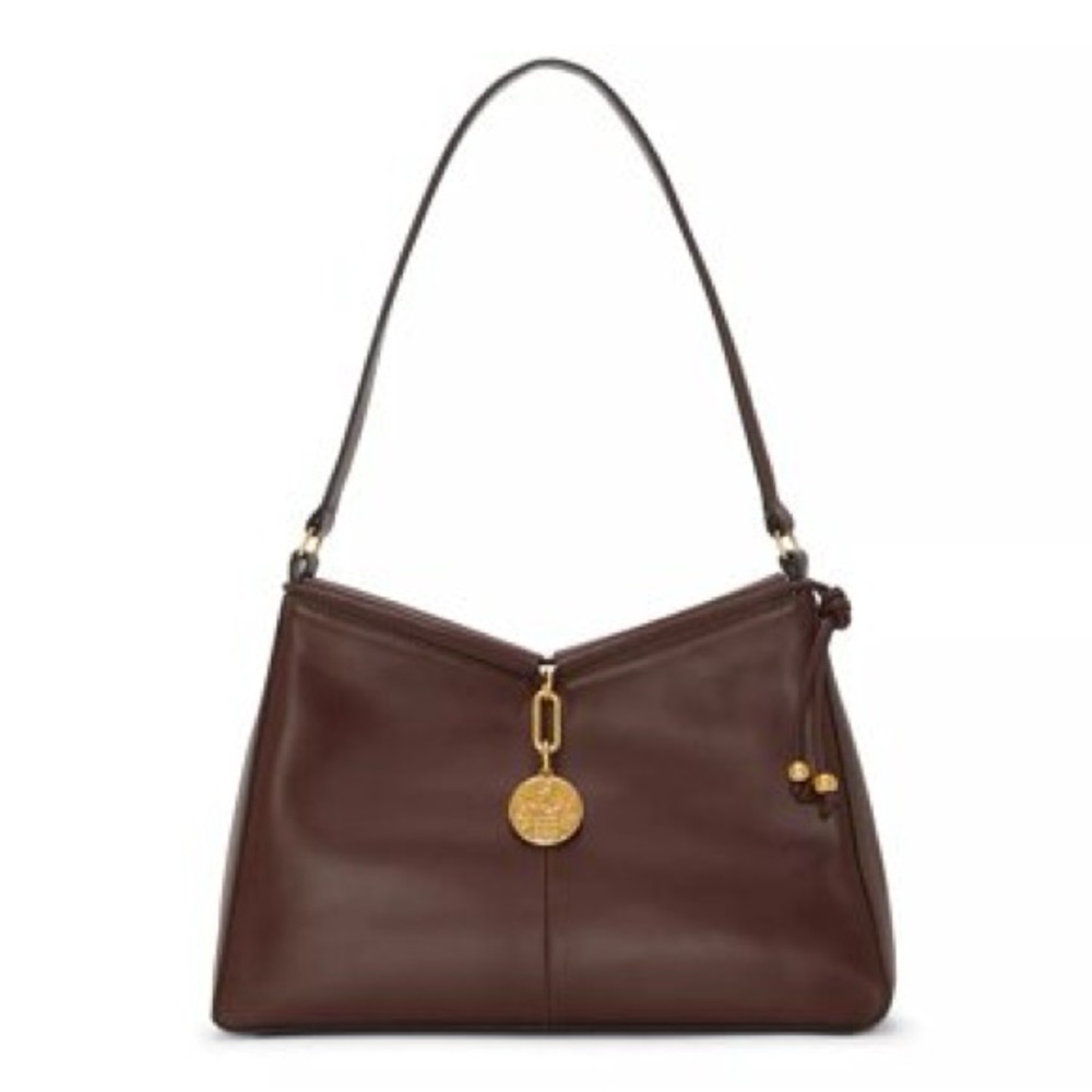 🎉2xHP🎉 Vince Camuto Marie Leather Shoulder Bag in Sandlewood
